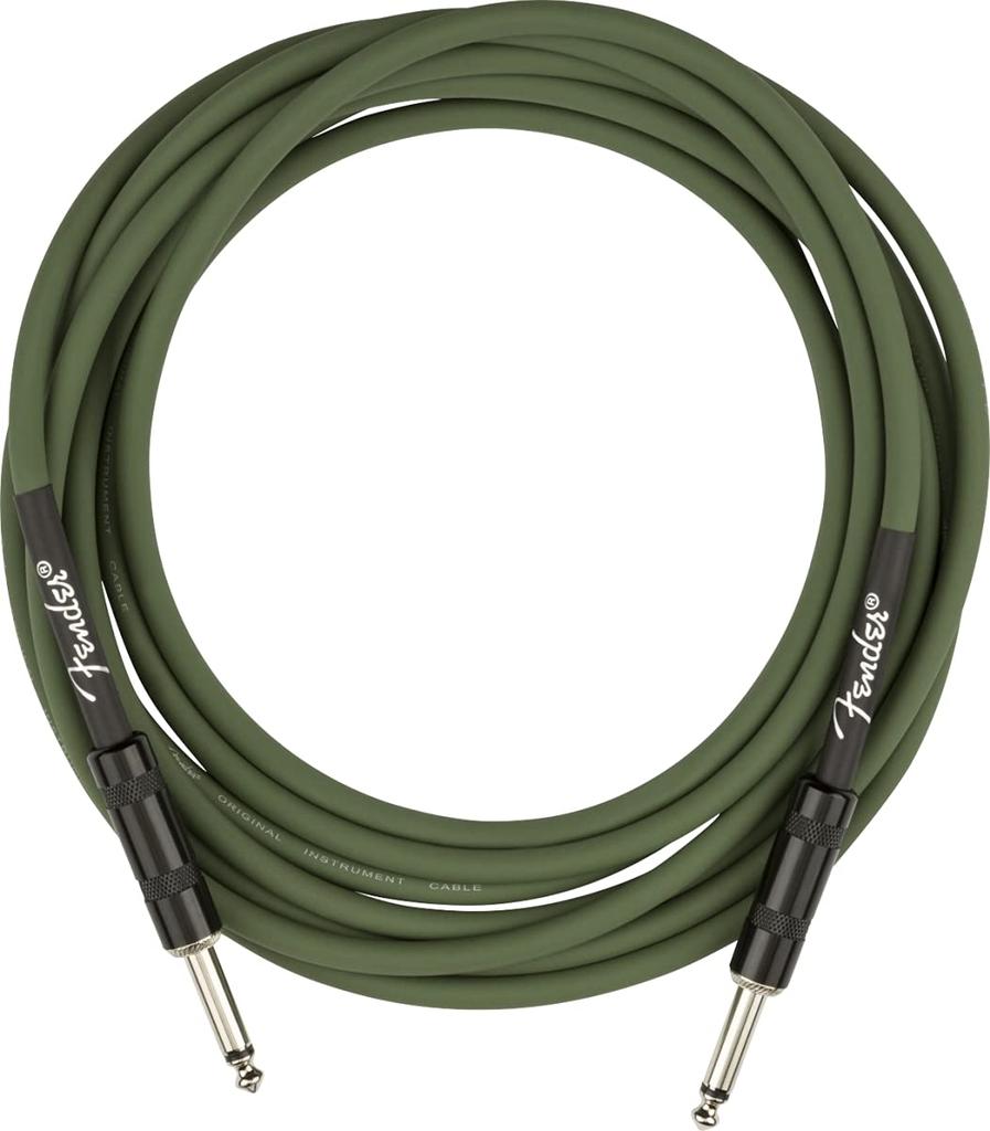 Fender Shielded Cable Strummer Pro 13' Instrument Cable, Drab Green