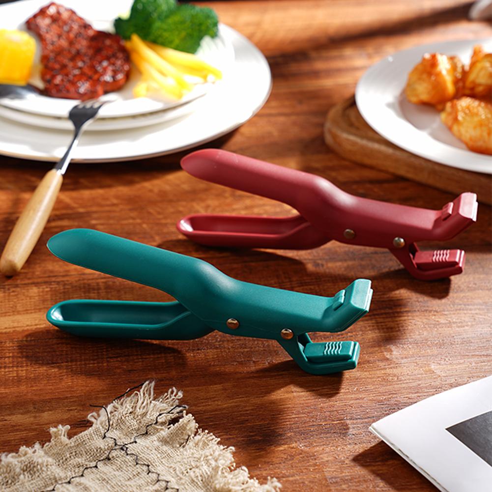 Anti-scald Gripper Clip Hot Dish Non-slip Plate Bowl Clip Retriever Tongs Silicone  Dish Lifter Portable Anti-hot Clip Lifter