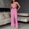 Trendy Women's Two-Piece Sling Vest & Wide-Leg Pants Set