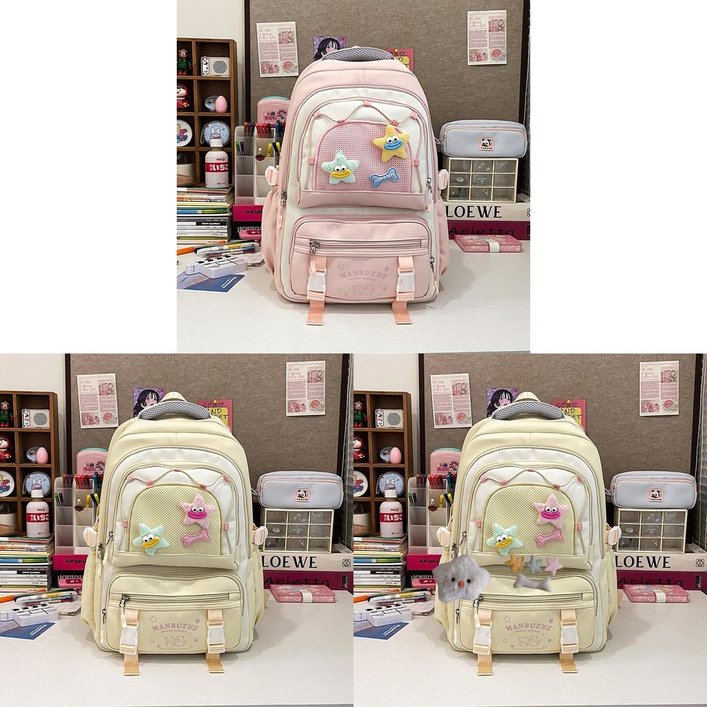 Girl Boys Canvas Backpack With Waterproof Design For School Use