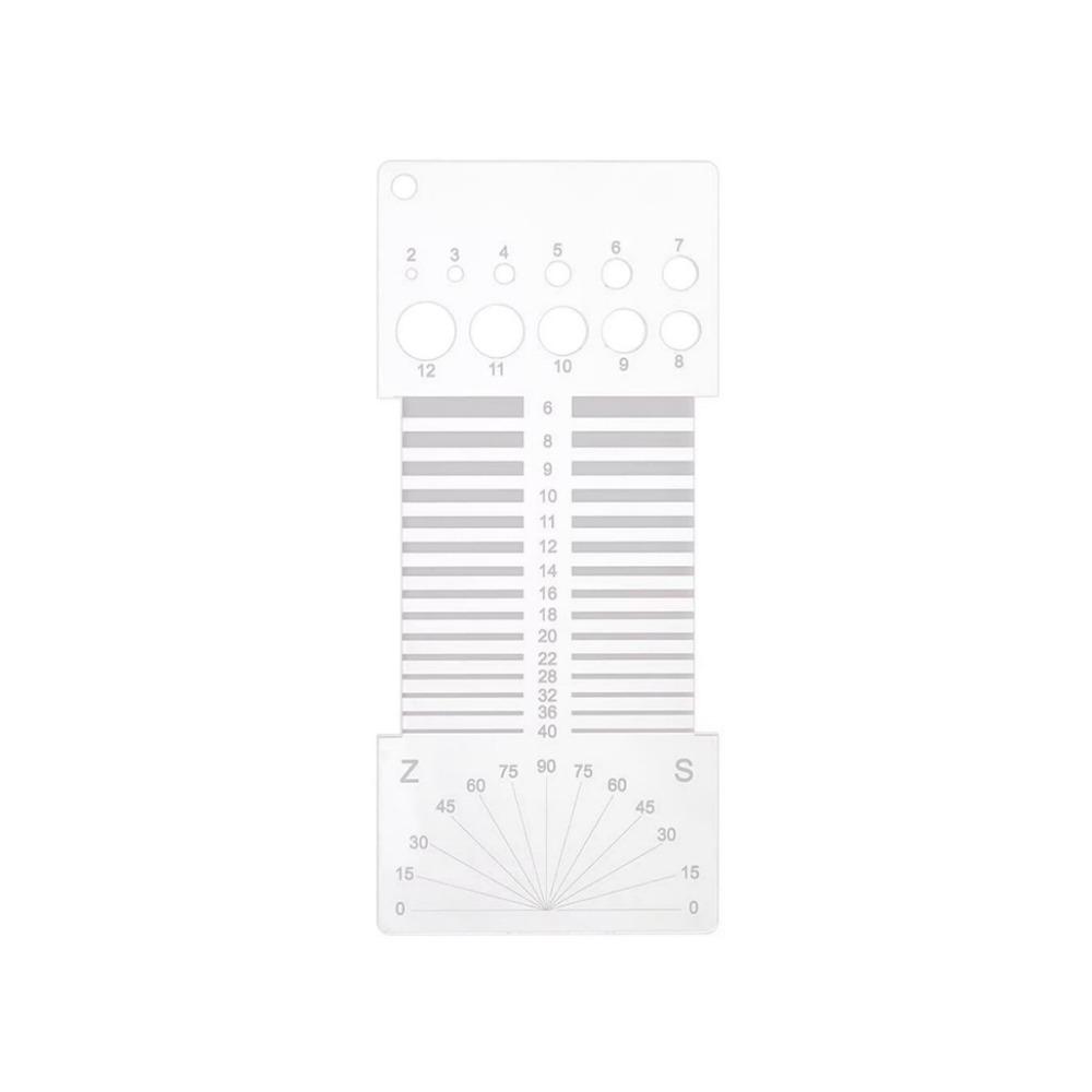 

Acrylic Knitting Gauge Transparent Spinning Ruler Durable Sewing Measuring Ruler Knitting 1PC