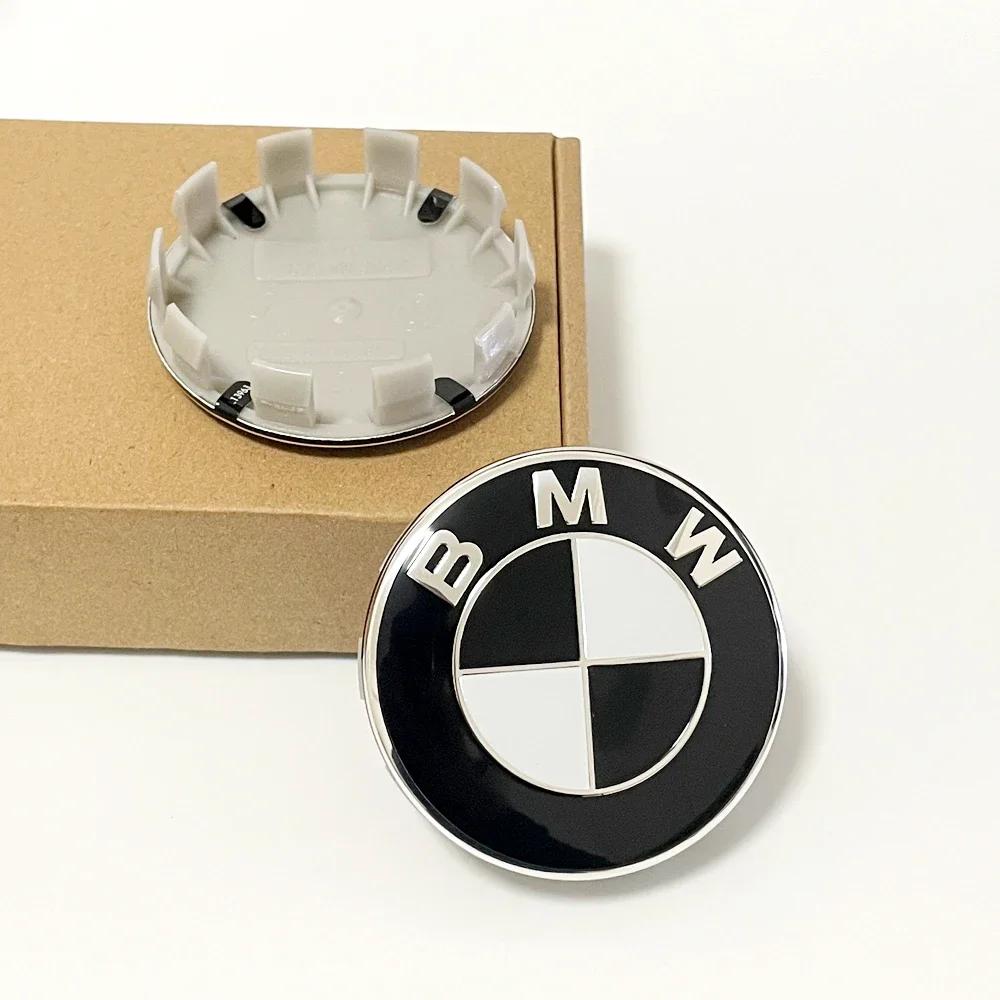 YABBF1 For BMW 4PCS BMW Wheel Center Caps 68mm 56mm Blue white hubcap for BMW E46 E90 E30 F10 F30 X5 X3 E39 F25 E60 E91 E87 M Car Acces