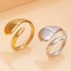 Bague Geometric Water Drop en Acier Inoxydable Or 18K pour Femmes