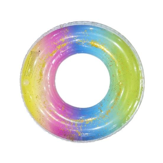 Kids Adults Swim Ring Inflatable Leakproof Thickened PVC Summer Outdoor Swimming Pool Float Tube Toy Beach Party Supplies