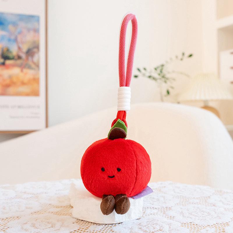 Fruit Plush Toys: Strawberry, Mangosteen, Watermelon, Pear - Tossable Figurines & Wedding Gift Dolls