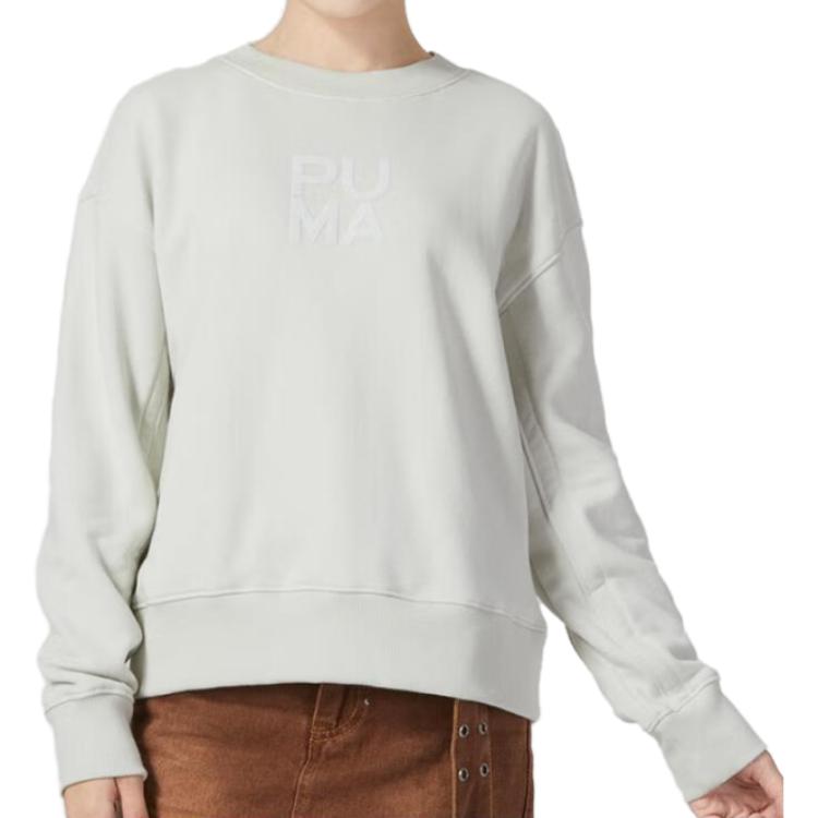 Puma Letter Print Running Training Fitness Sports Leisure Hoodie Women hoodie White 623497-17