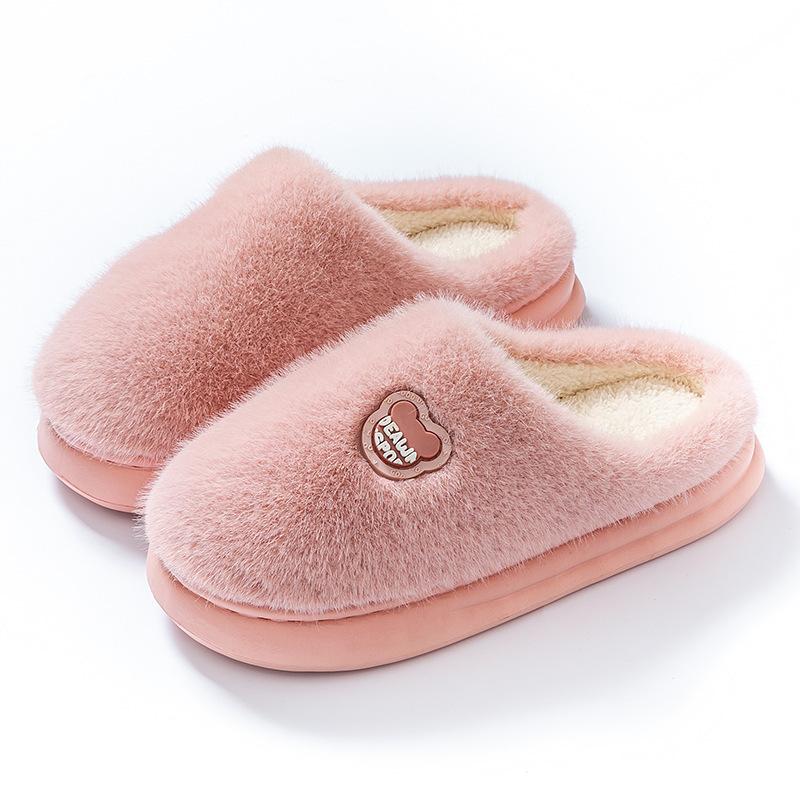 Cotton slippers autumn and winter thick-soled indoor home use lightweight velvet warm couple shoes