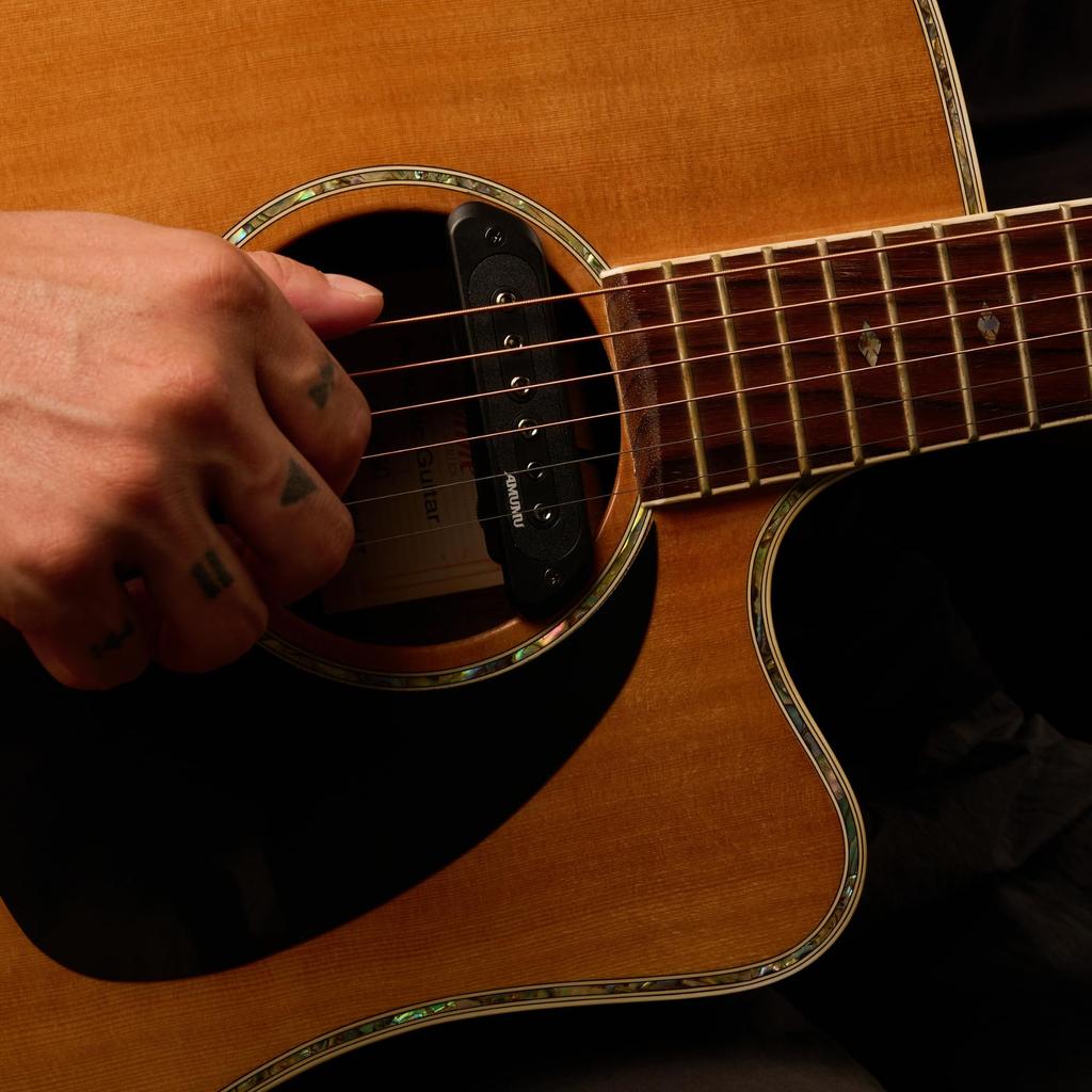 AMUMU SP60 Magnetic Passive Soundhole Pickup Humbucker for Acoustic Guitar -