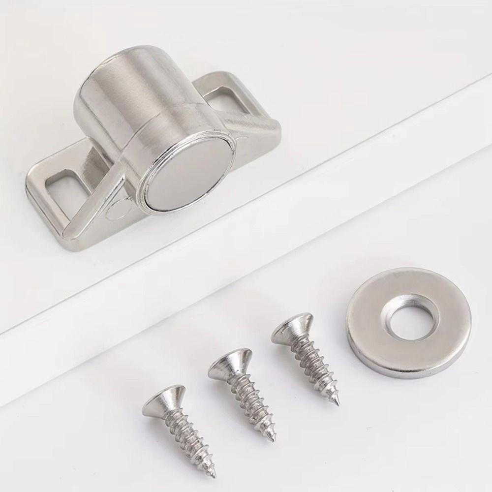 Strong Magnetic Magnetic Catches Zinc Alloy Suction Handle Cabinet Door Catch Hardware Cassette Magnetic Drill-free Buckle