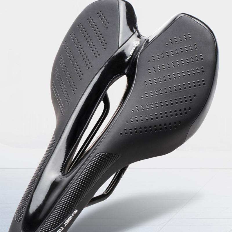 Comfortable Bike Saddles with Rear LED Light Safe Commuting Seat Cushions for Safe Night Cycling