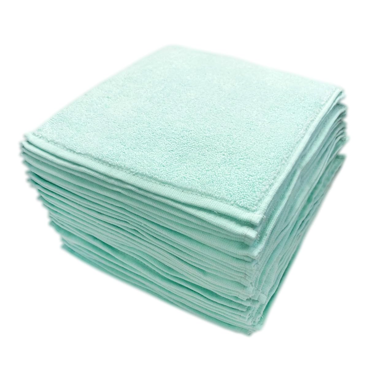 

cotton fluffy towel handkerchief mint green set x 100% non-twist 40-piece (20 20cm)