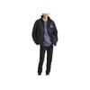 Skechers Colorful Casual Series Letter Zipper Stand Collar Sports Jacket Men jackets Carbon-Black L423M123-0018