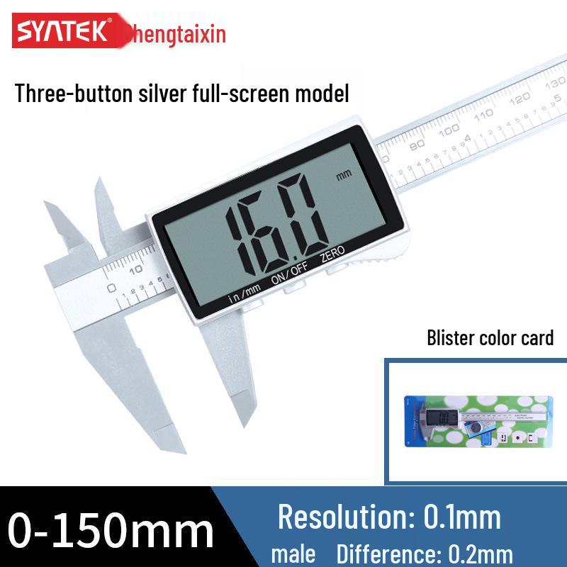 Syntek Electronic Digital Vernier Caliper, 0-150mm, Full Screen Plastic Measuring Tool for Jewelry and Crafts