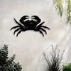 Stylish Metal Crab Wall Art, Wrought Iron Crab Sculpture for Living Room Bedroom Pub Cafe Indoor Outdoor Use, Animal Lover Gift