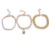 Fashion Retro Lock-shaped Chain Jewelry with Personality Hip Hop Thick Chain Claw Chain Rhinestone Jewelry for Female