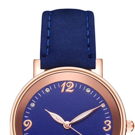 Women Faux Leather Strap Watch Luminous Round Dial Analog Watch Minimalist Ladies Casual Formal Wristwatch Gifts for Her