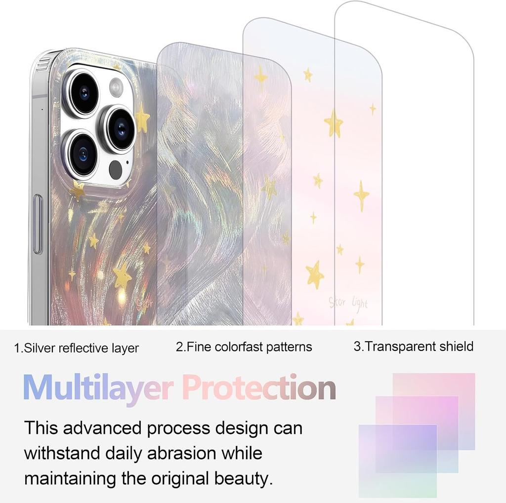 Suitable for 6.1-inch iPhone12/12Pro flash star ultra-thin anti-drop hard case women's