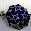 1pc Stars Night Automatic Umbrella   Auto Open/Close Folding Umbrella with  8 Rib Frame, 3 Fold Compact Umbrella for Men & Women, 106