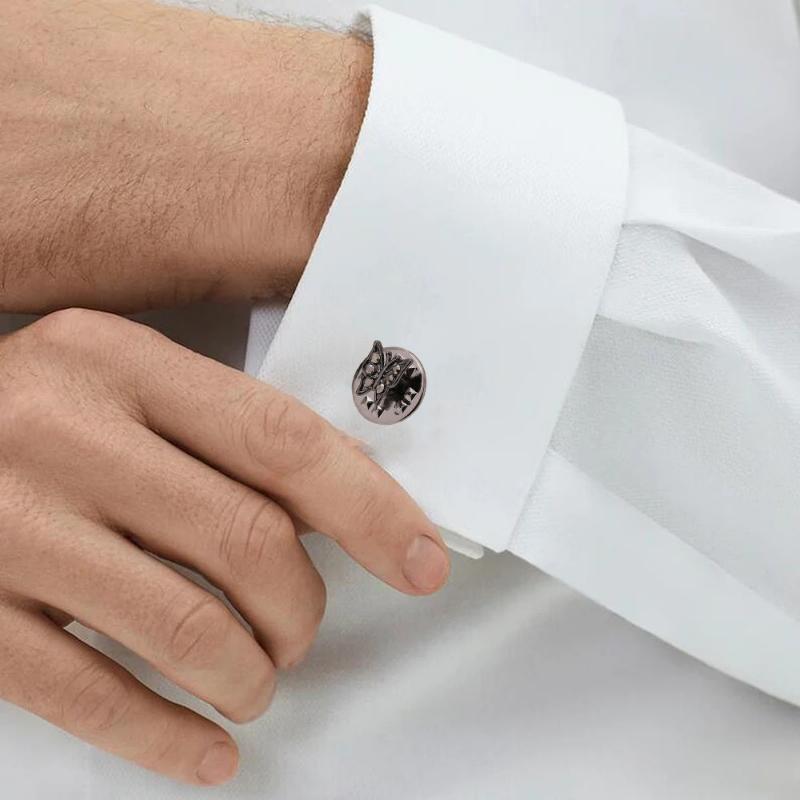 4ks/sada Motýlí Zirkonová Brož Klasická Vintage Pánská Elegantní Vynikající Temperament Košile Kabát Odznaky Design Brože Šperkové Doplňky Dárky
