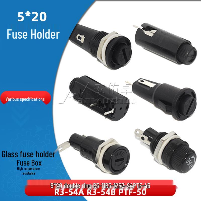 5x20mm Fuse Holder R3-11 for 12V/24V 10A 250V, PTF45/PTF50 Types