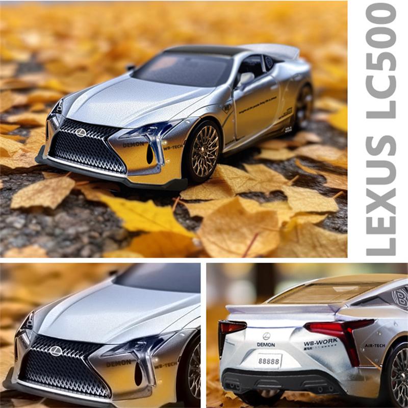 1/32 LEXUS LC500 Alloy Sports Car Model Diecast Toy Racing Car Vehicle Model Simulation Sound and Light Car Toys Collectible Kids Gift
