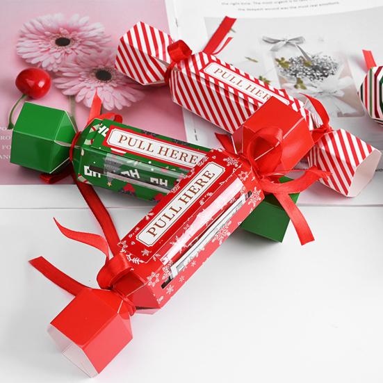 4 Pcs Candy Christmas Money Pull Pouch Surprise Pull Out Money Gift Holders for Cash DIY Christmas Party Money Box for Kids Adults