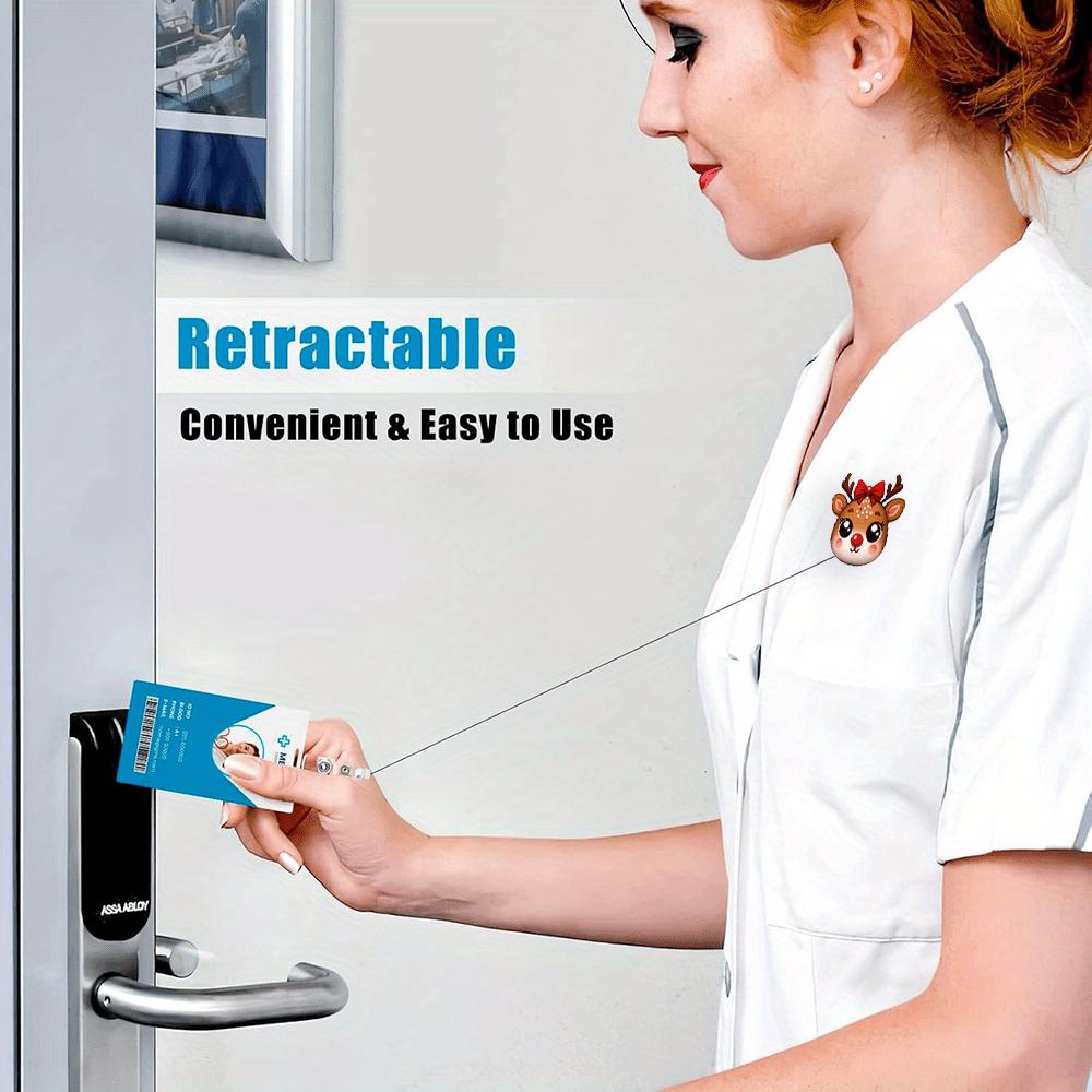 Fashionable winter badge scroll, a shiny extendable accessory for office nurses and doctors.