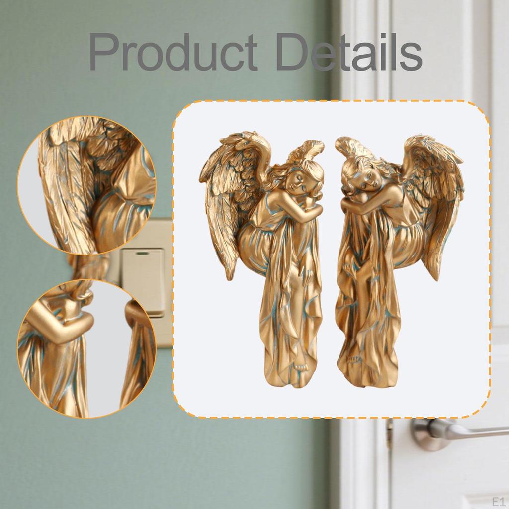 Door Frame Angel Decor Wall Craft Living Room Office Accessories Copper Color Left Right Corner