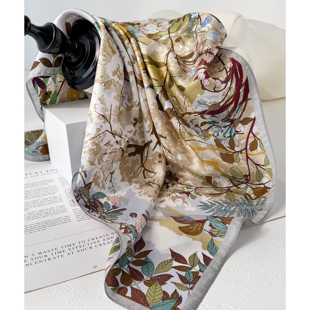 100% Natural Twill Silk Scarf for Women Double Side Female Foulard Shawl Wrap Mulberry High Quality Square Hijab Bandana Scarves