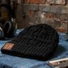 Wireless Beanie With Light USB Rechargeable Knit Cap Headlamp Cap With Headphones For Fishing Cycling Dog Walking Jogging