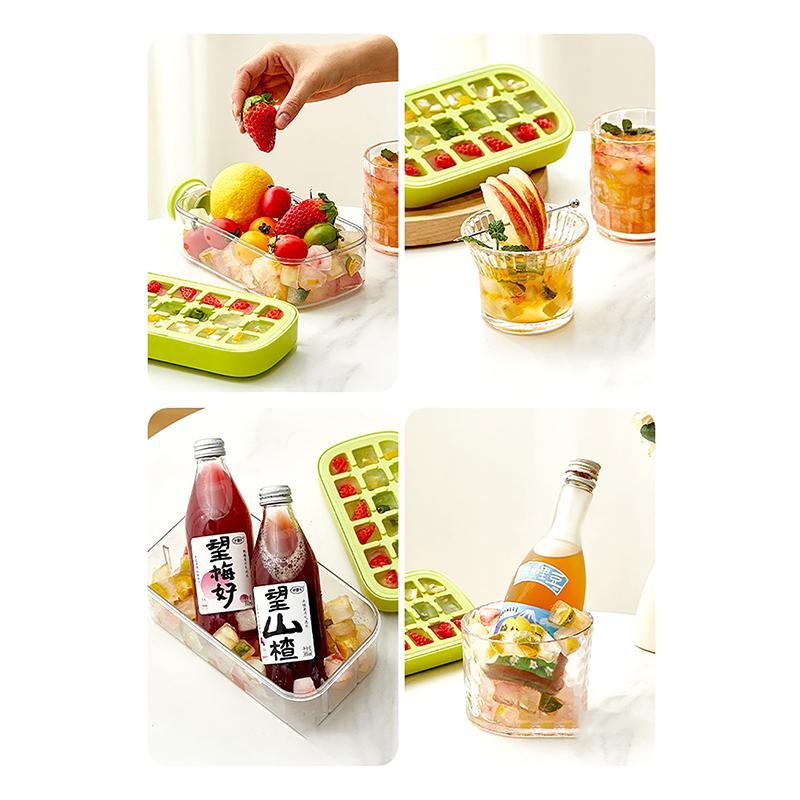 Tavă de Gheață de Vară cu Pai 2 în 1 Tavă de Gheață și Sticlă de Apă pentru Aparat de Gheață Fără Atingere Silicon Cub de Gheață Ceainic Portabil