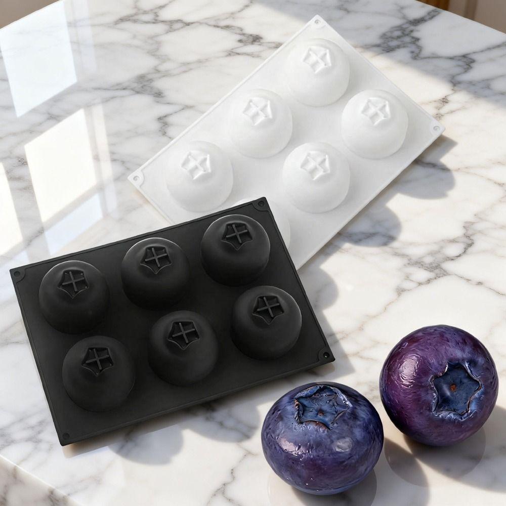 6 Cavity Blueberry Mousse Cake Mold Heat Resistant French Pastry Mold  Chocolate