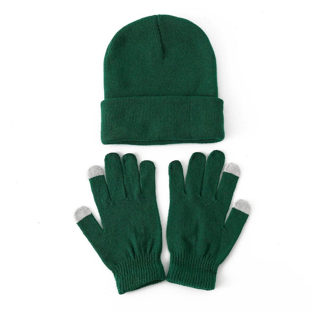 2pcs/Set of Beanie Hat with Gloves,Casual Unisex Pullover Mittens,Suitable for Autumn Winter Warmth,Suitable for Hiking,skiing