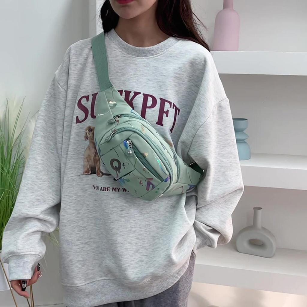 Venkovní ledvinka dámská ležérní ledvinka na pas běh jogging ledvinka na zip taška na mobilní telefon náprsní taška crossbody peněženka