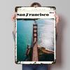 San Francisco California Travel Art Printed Poster Customized Wall Art Retro Vintage Metal Tin Signs for Room Bedroom Decoration