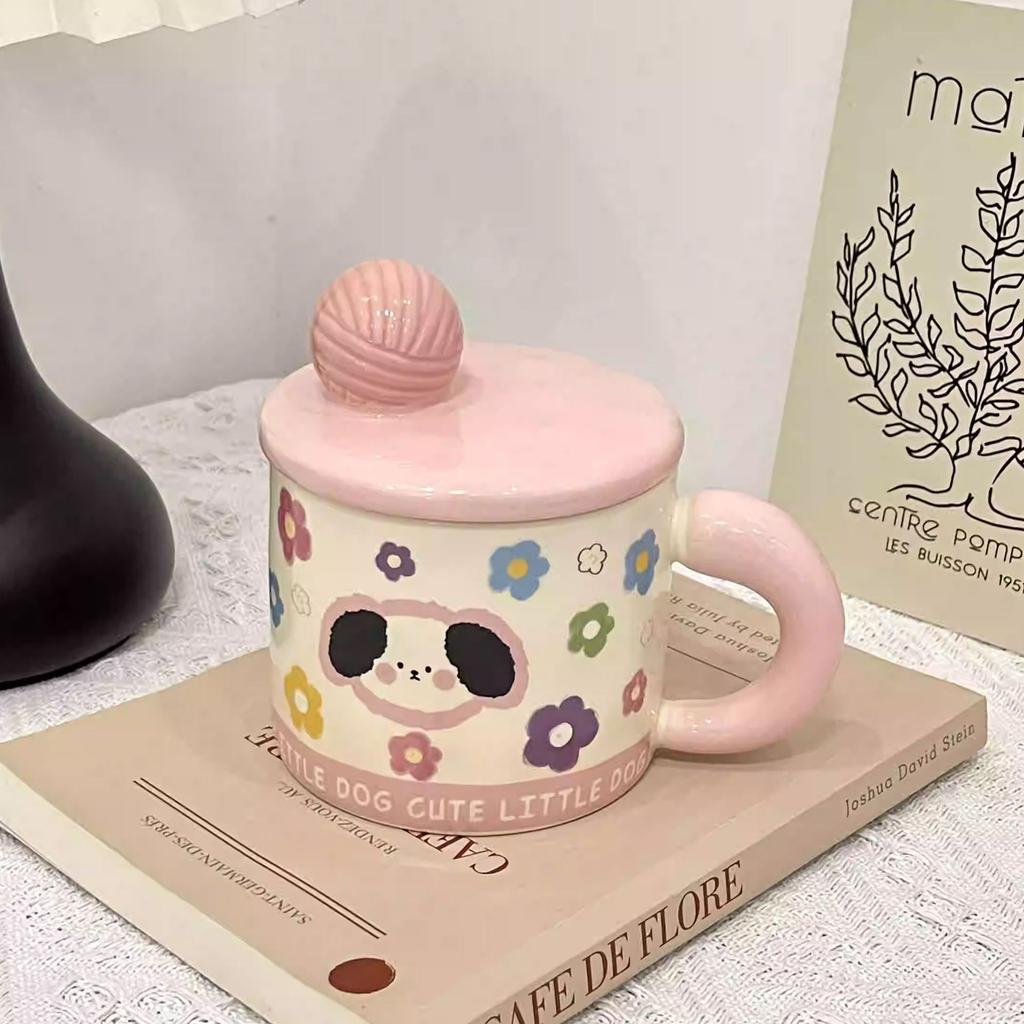 Creative Design Girl Heart Ceramic Cup Anime Cute Mug Drinking Water Cup Cat Coffee Cup Souvenir Gift Hand Box