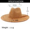 Heart Design Wide Brim Hat Wide Brim Panama Hat Classical Vegan Suede Hat