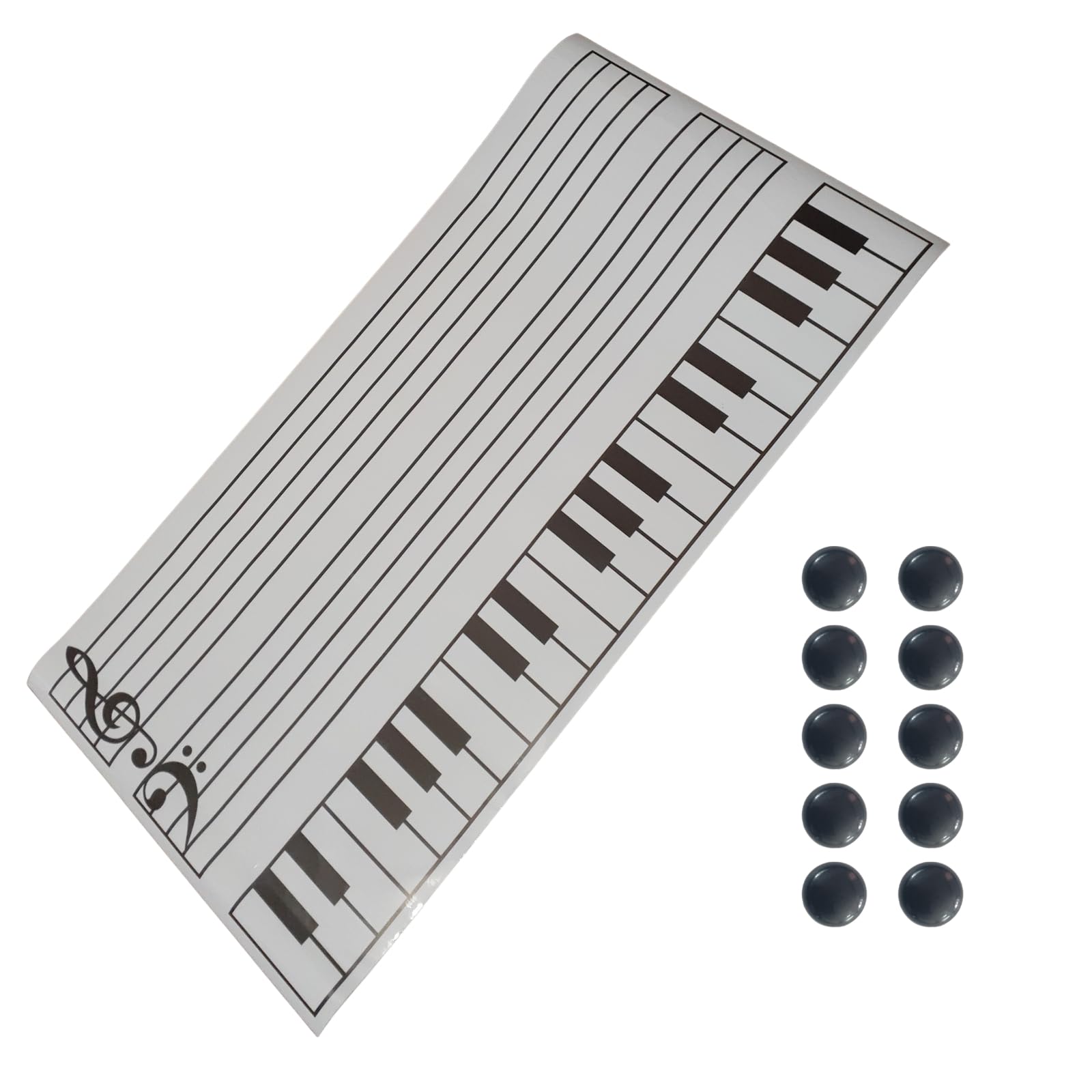 

МиХаруЦу Музыкальный нотный стан, Белая доска, Большой нотный лист, Музыкальные ноты, Магнитный, Пятилинейная нотация, Пятилинейный (с клавиатурой)