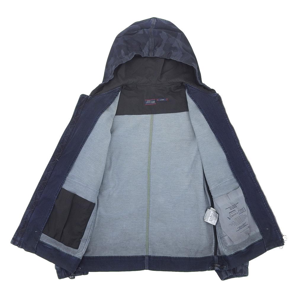 Diesel J-DAN Camouflage Pattern Zip Hoodie Jacket, Men's, Navy, Size M Jacket M NavyUsed