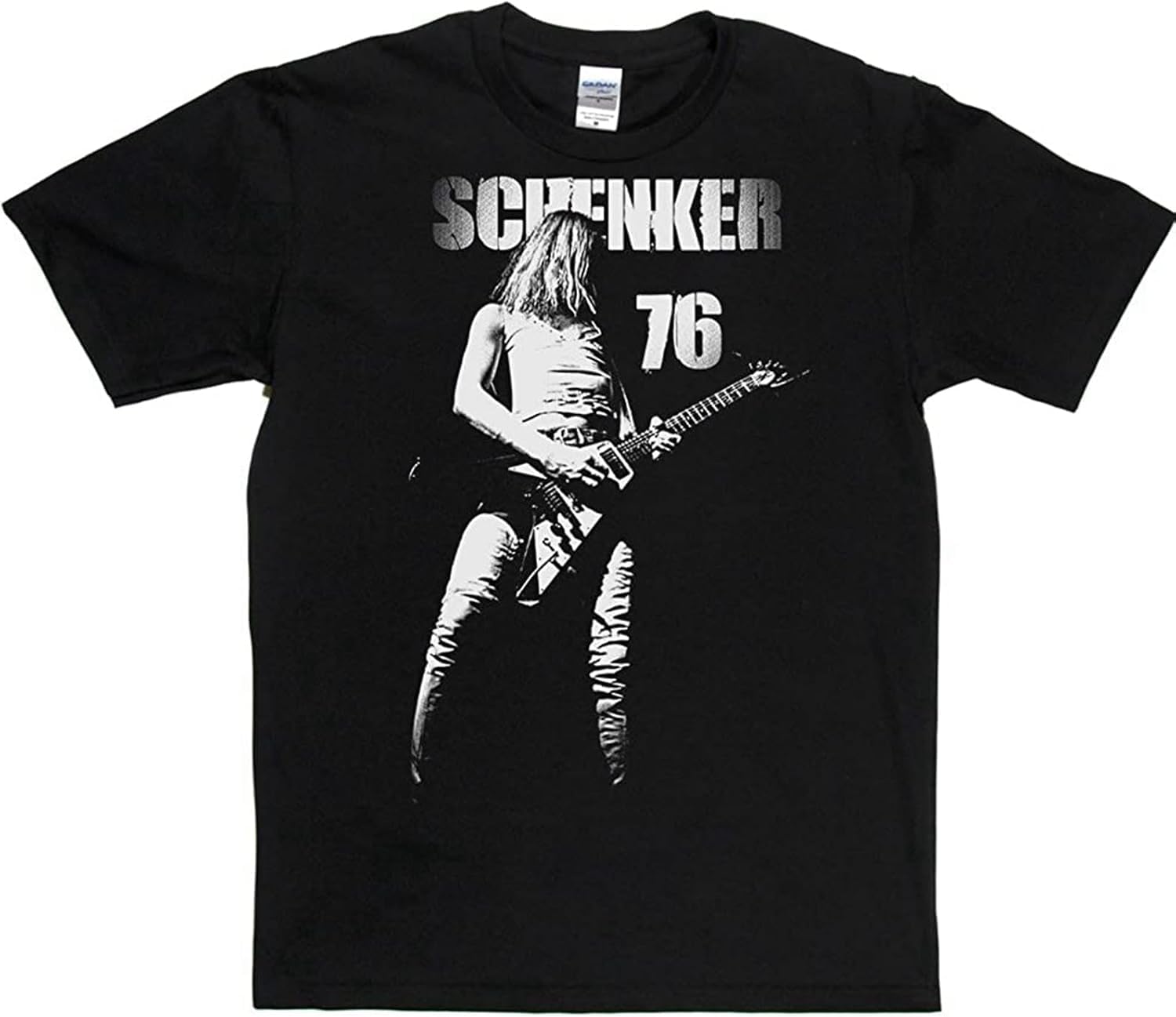 Michael Schenker 76 German Rock T Shirt Crew Neck Unisex Short Sleeve T Shirt 3XL чёрный