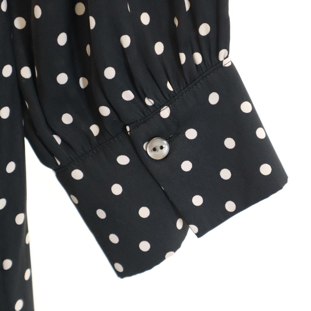 Plage Made In Japan Dot Pattern Long Sleeve Shirt Dress 38 Polka Dot Women Used