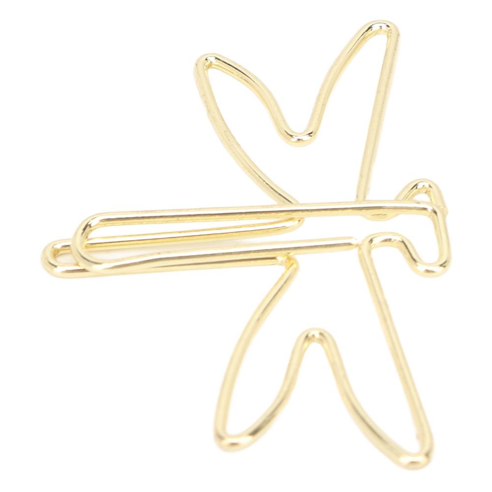100Pcs Electroplating Metal Large Cute Paperclips Gold Jumbo Wide Paper Clips  Photo Clips