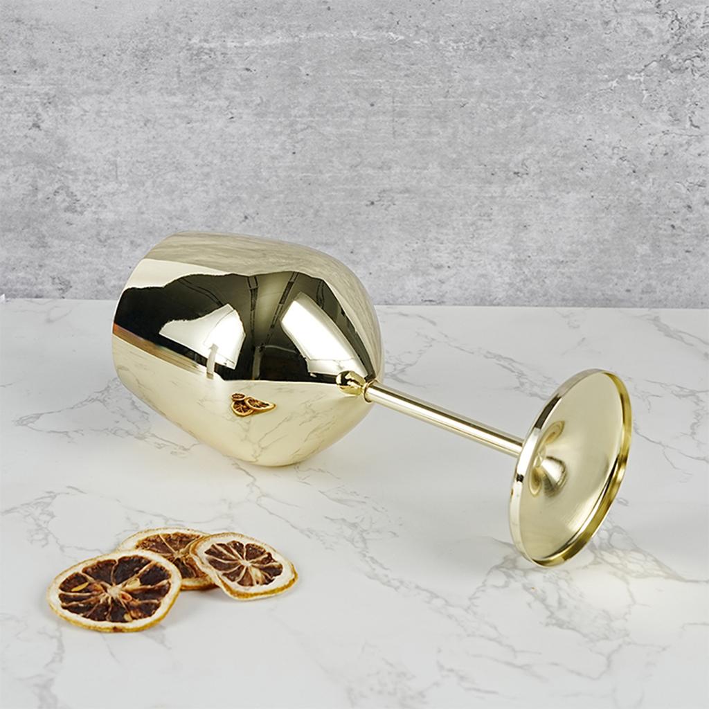 Edelstahl Weinglas Bruchsicher Elegant Unzerbrechlich Metall Weinkelch Kühl halten 500ml