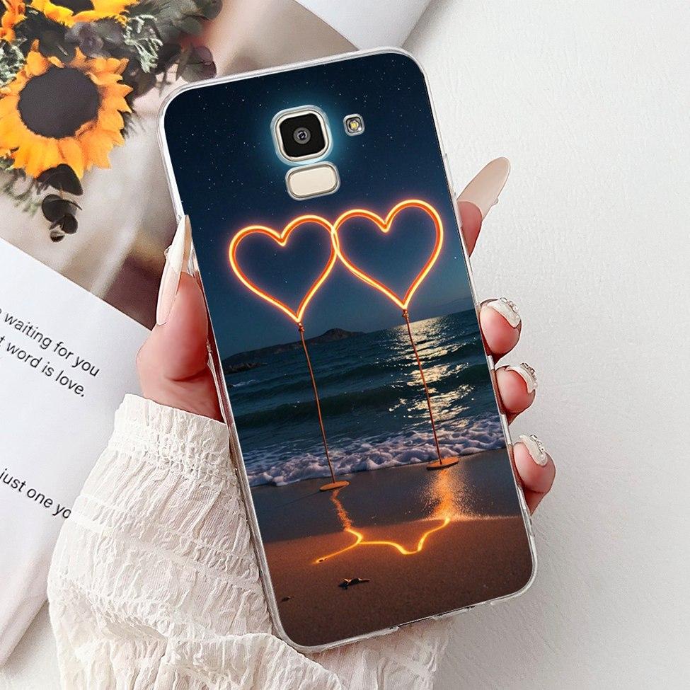 Clear For Samsung J6 2018 Case SM-J600F Cute Fashion Funny Painted Back Cover For Samsung Galaxy J6 2018 Phone Case J600G J600FN