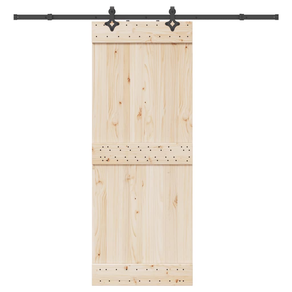 Vidaxl System for Sliding Door Installation, 213.5 Cm, Steel, Black