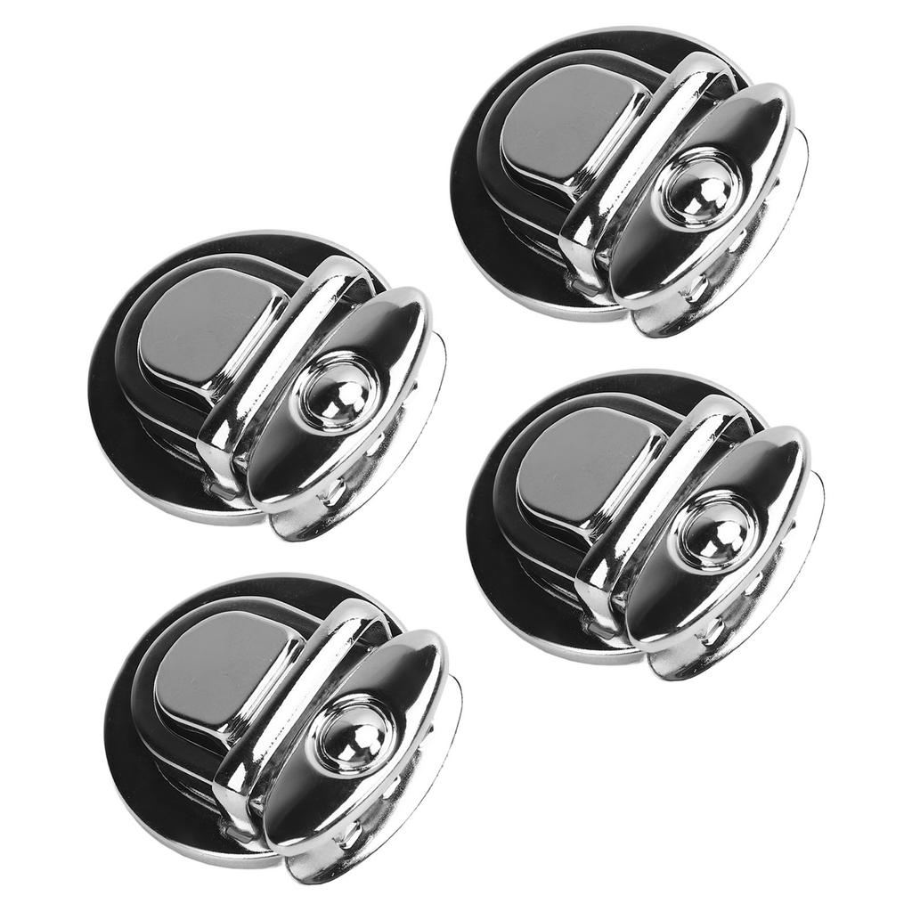 10 Seturi Închizătoare Tip Presă pentru Poșetă Argintiu Lățime 25mm Metal Încuietoare Tuck Agrafa Prindere cu Placă de Bază 30x39mm pentru