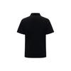 Reebok Solid Color Moisture Wicking Short Sleeve Polo Shirt Unisex Tops Black 24SRM403UGH0