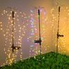 Solar LED Pathway Lights - Warm Light Firecracker String for Garden, Courtyard, and Lawn Decoration