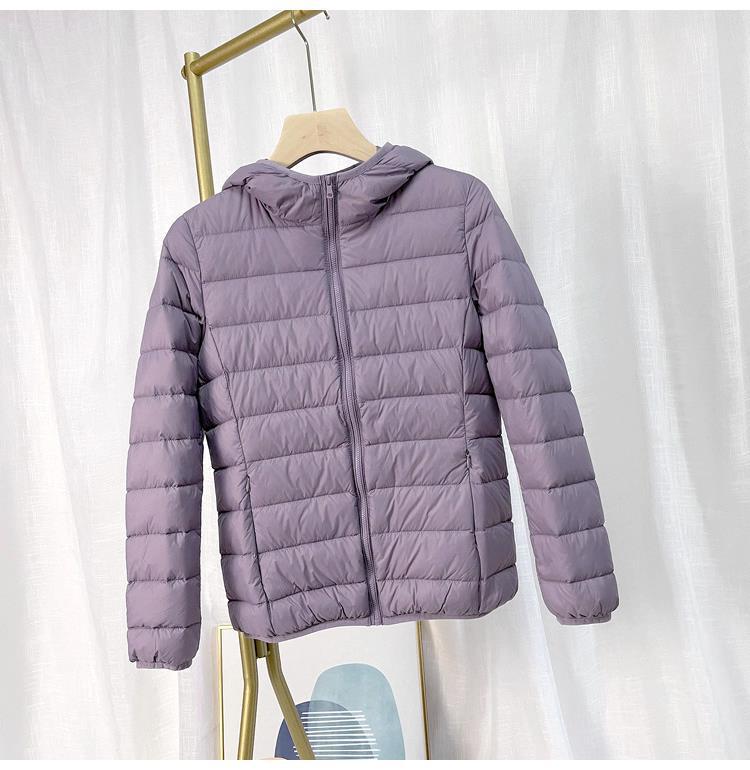 FASHION 2025 Light Down Jacket Women's Hooded Short Portable High Quality 90 White Duck Down Versatile Down Jacket Trendy Clothes