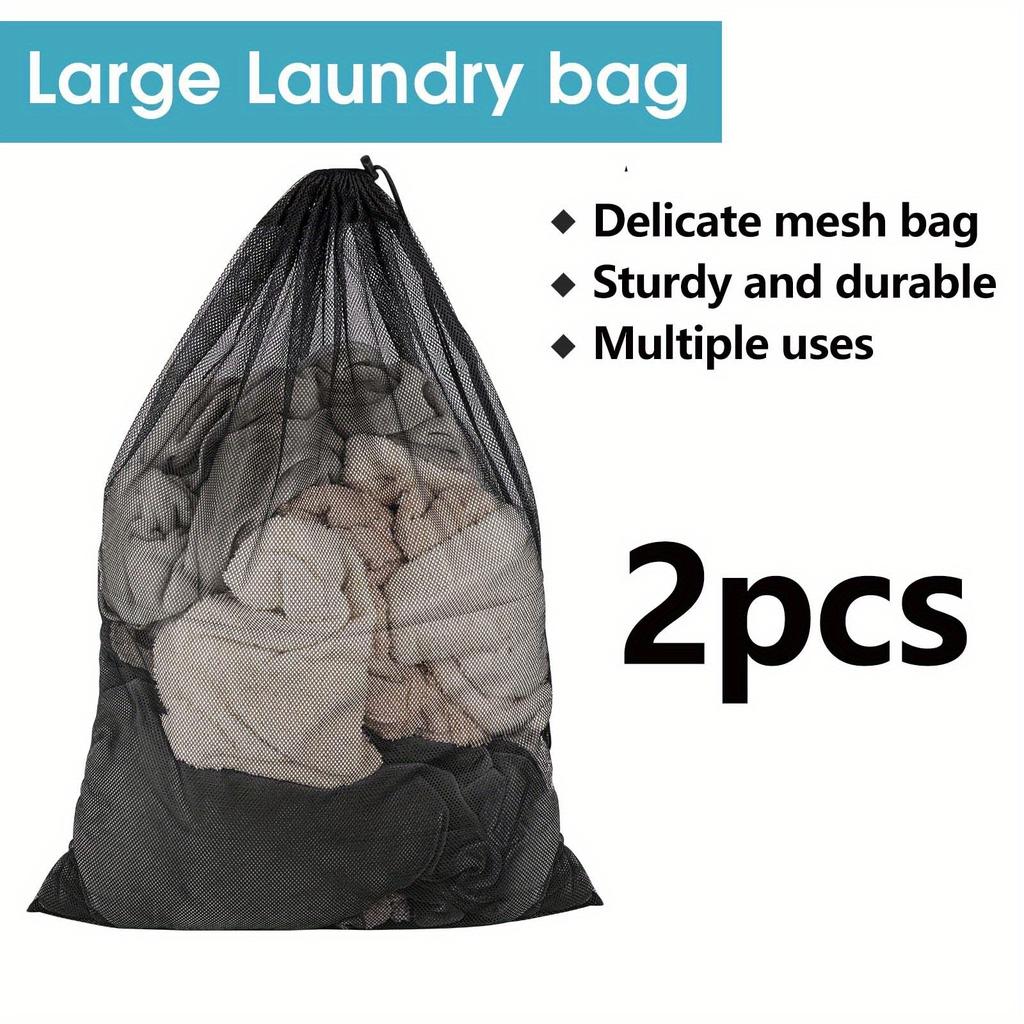 1/2/3pcs Sturdy Extra-Large Mesh Laundry Bag Suitable for Delicate Clothing,Washing Machine Washer Sack Ideal for Underwear,Bras
